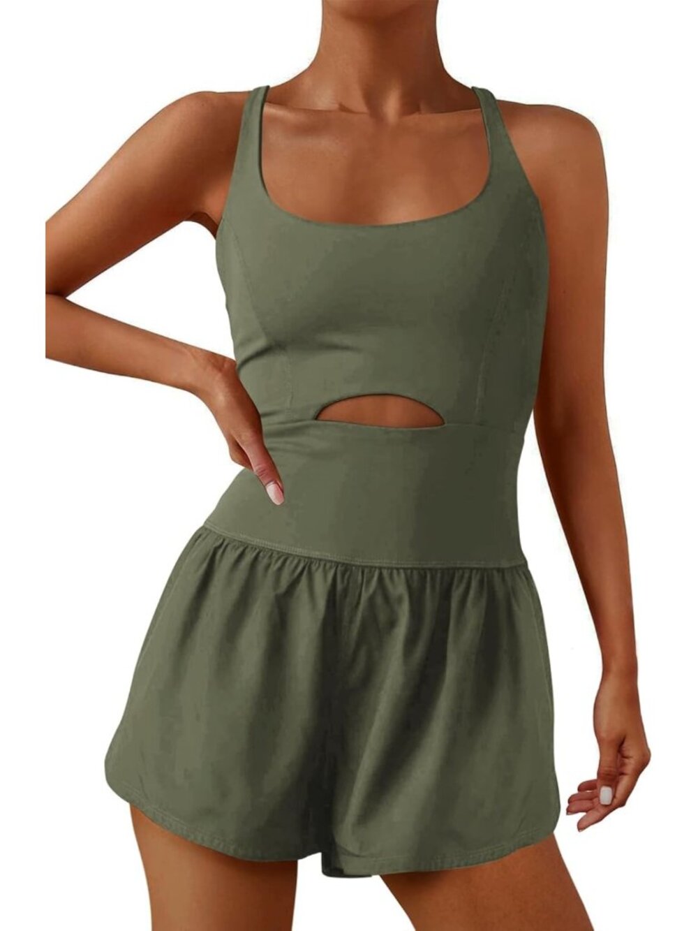 Women's Athletic Workout Romper - One-Piece Exercise Jumpsuit for Gym & Yoga